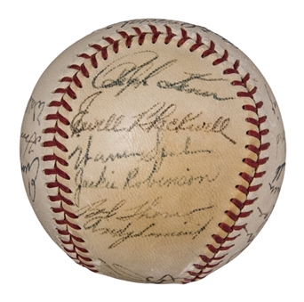 1949 National League All-Stars Team Signed ONL Frick Baseball With 18 Signatures Including Robinson and Campanella (PSA/DNA)